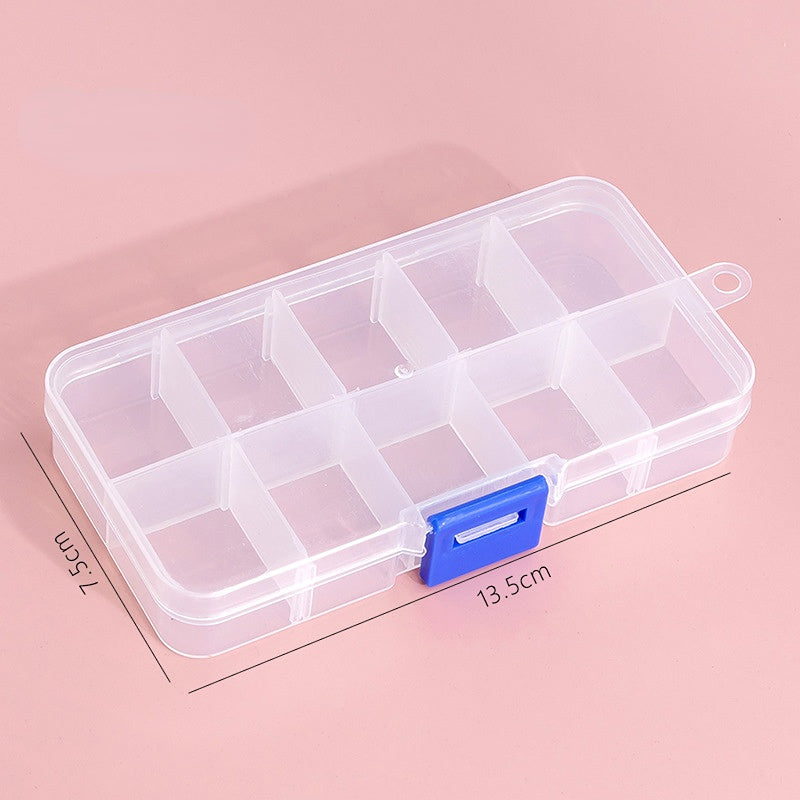 Venta al por mayor Caja de almacenamiento transparente de múltiples compartimentos de plástico